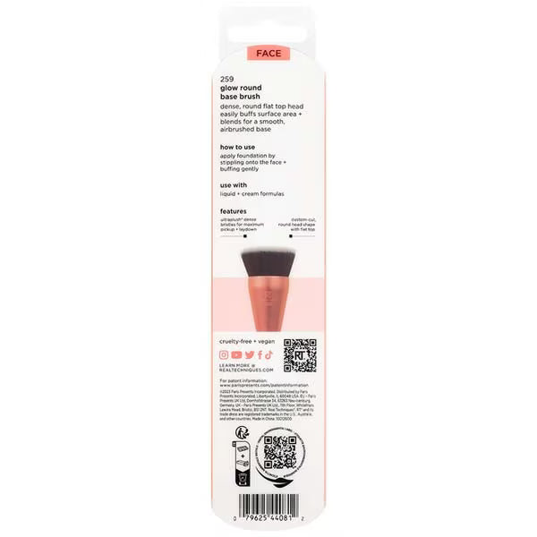 Real Techniques Glow Round Base Brush, imported from the UK
