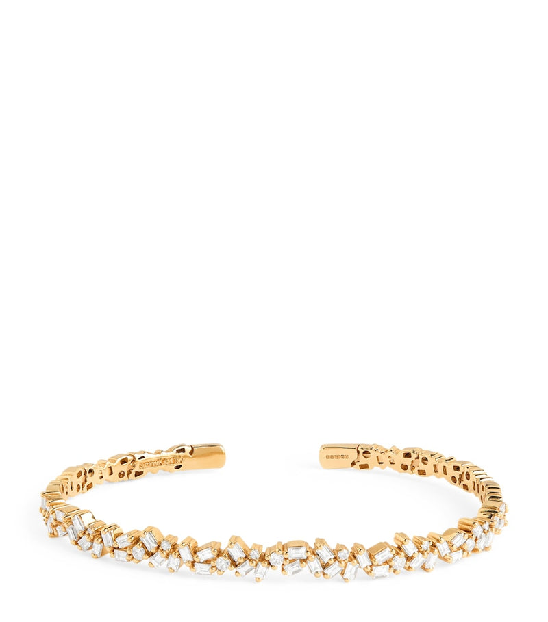 Suzanne Kalan yellow gold diamond bangle, UK version
