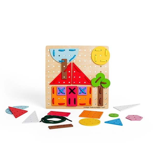 Bigjigs Toys Geometric Lace-A-Shape Toy