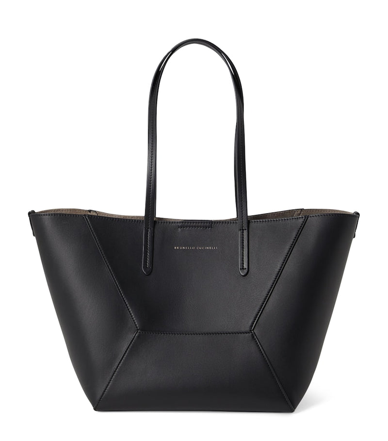 Brunello Cucinelli small calfskin tote bag - British product