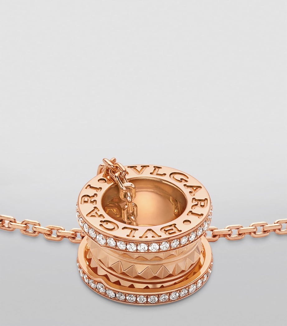 Bvlgari B.zero1 Rock pendant rose gold diamonds - British product