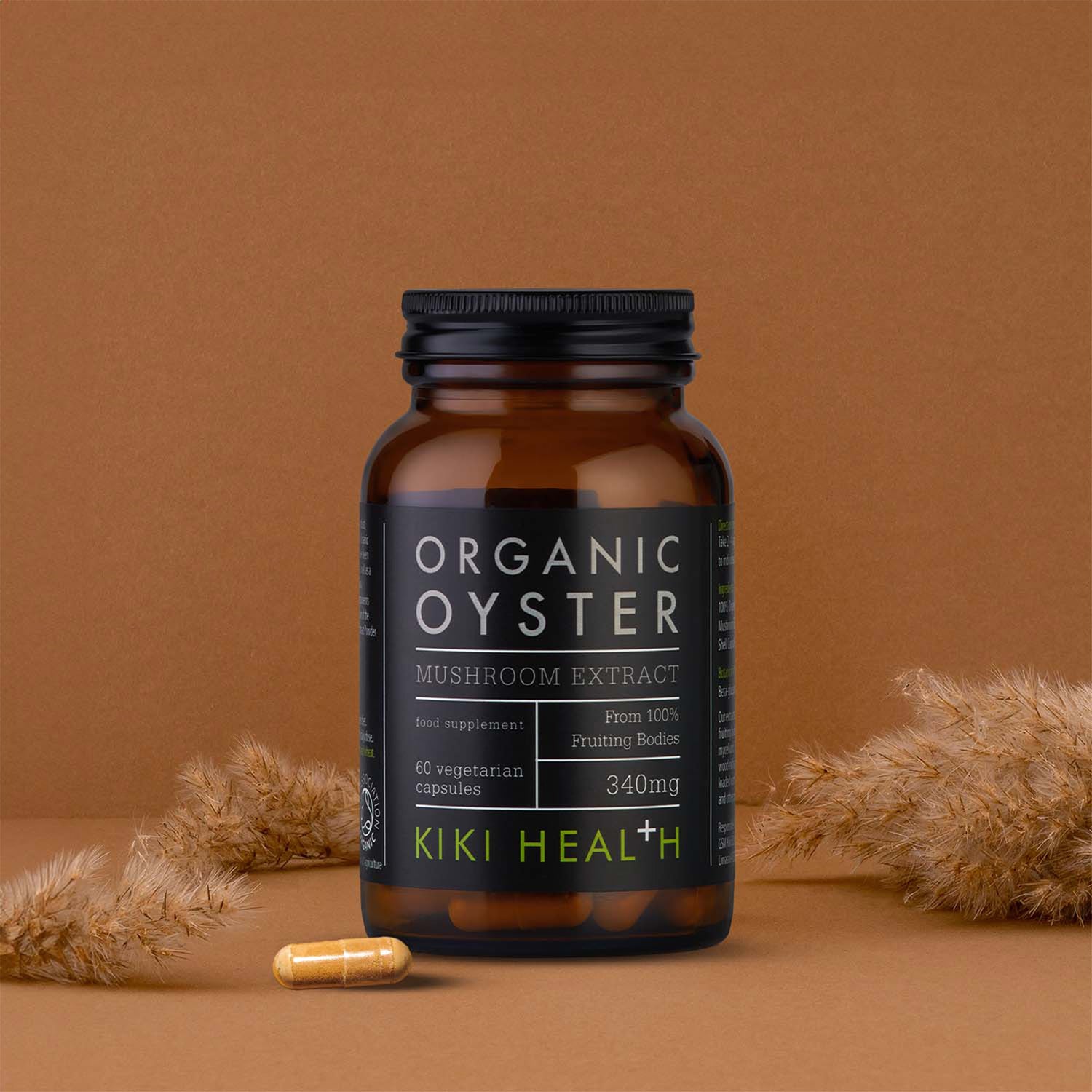 KIKI Health Organic Oyster Mushroom Extract 60 Vegicaps - British product