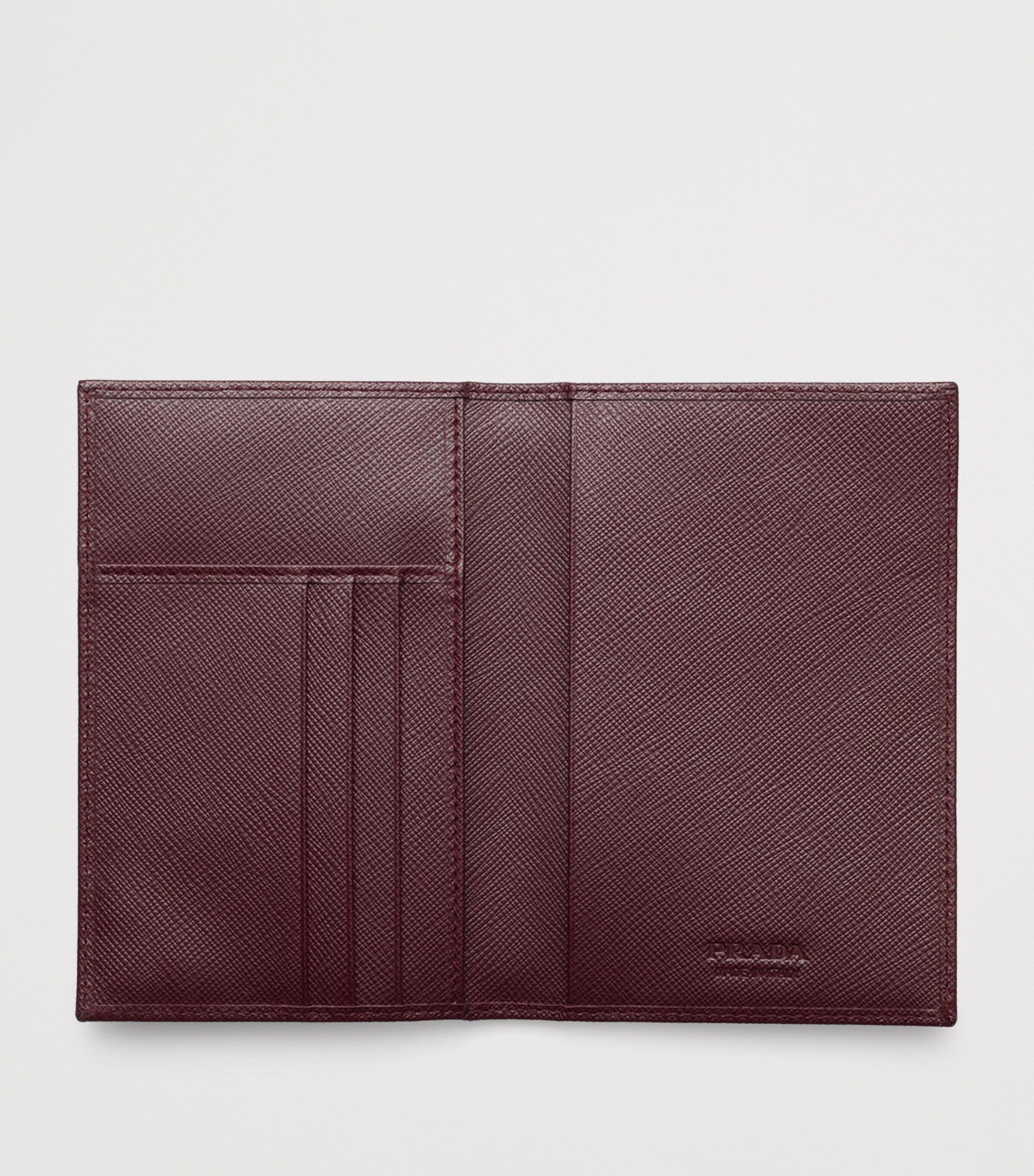 Prada Saffiano leather logo passport holder, imported from the UK