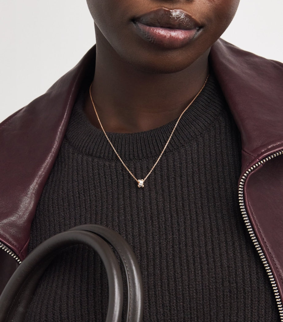 Suzanne Kalan rose gold diamond pendant necklace (British brand)
