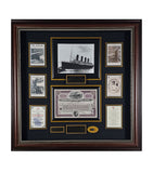 Leipzig Galleries Titanic survivor autograph and coal relic display frame 92cm x 92cm, UK version