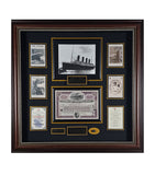 Leipzig Galleries Titanic survivor autograph and coal relic display frame 92cm x 92cm, UK version