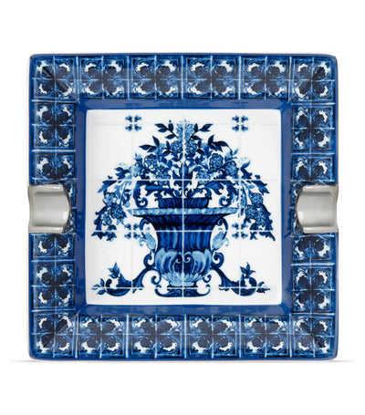Harrods Dolce&Gabbana Casa Blu Mediterraneo Porcelain Ashtray- Buy online at McGrocer