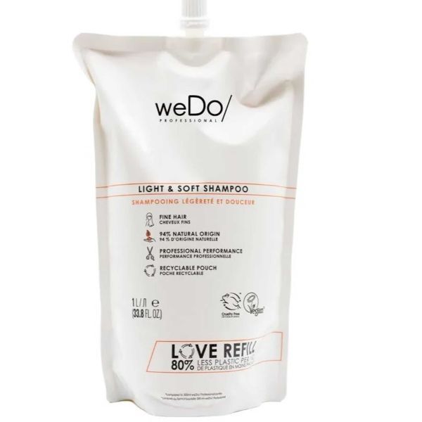 weDo Professional - Soft Shampoo Refill Pack 1000ml Fine