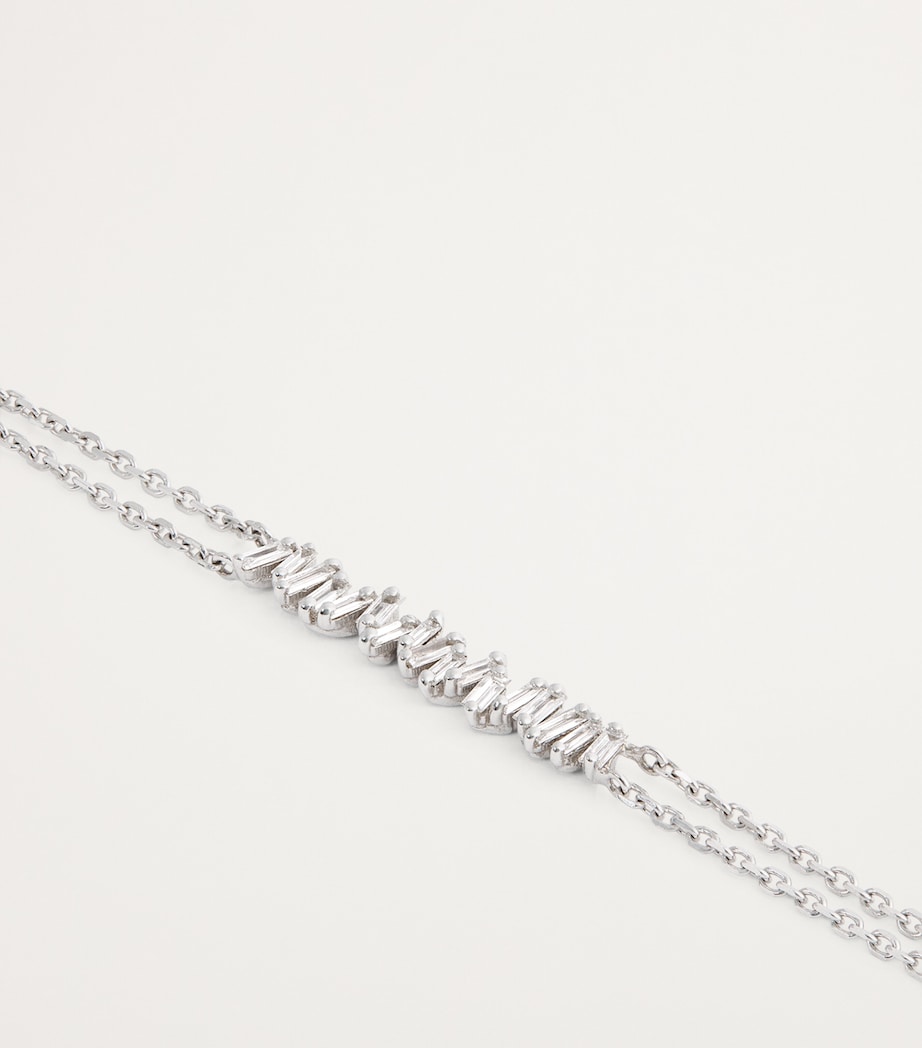 Suzanne Kalan white gold diamond bar bracelet, UK version