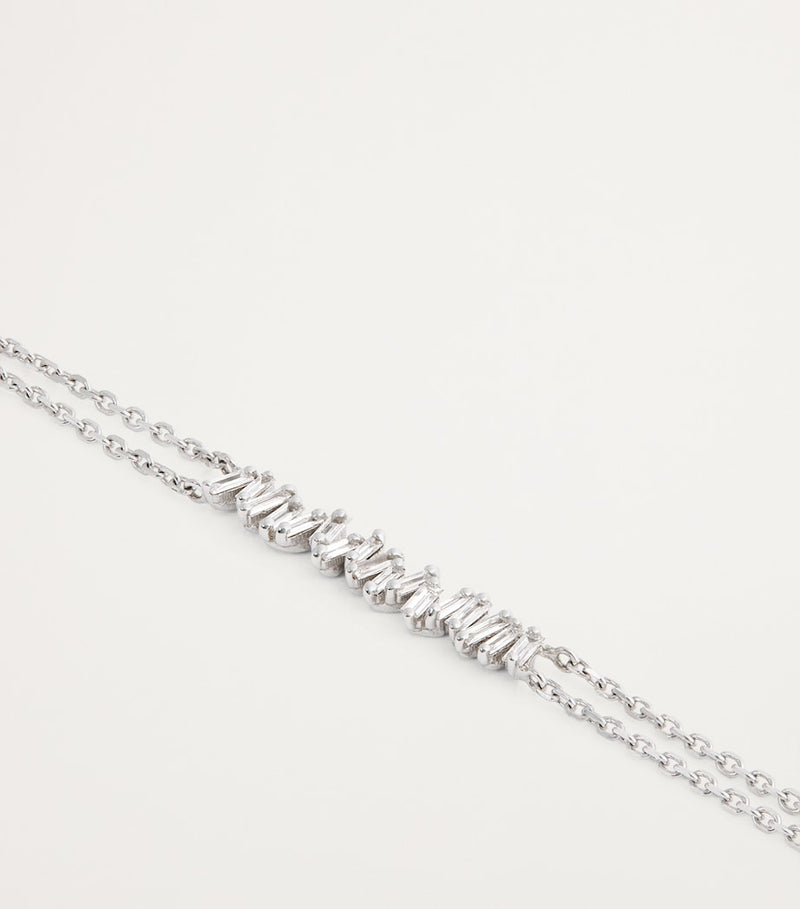 Suzanne Kalan white gold diamond bar bracelet, UK version