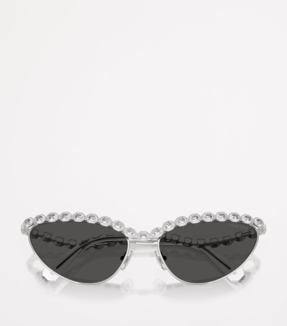 Swarovski metal cat eye sunglasses 0SK7030 (British brand)
