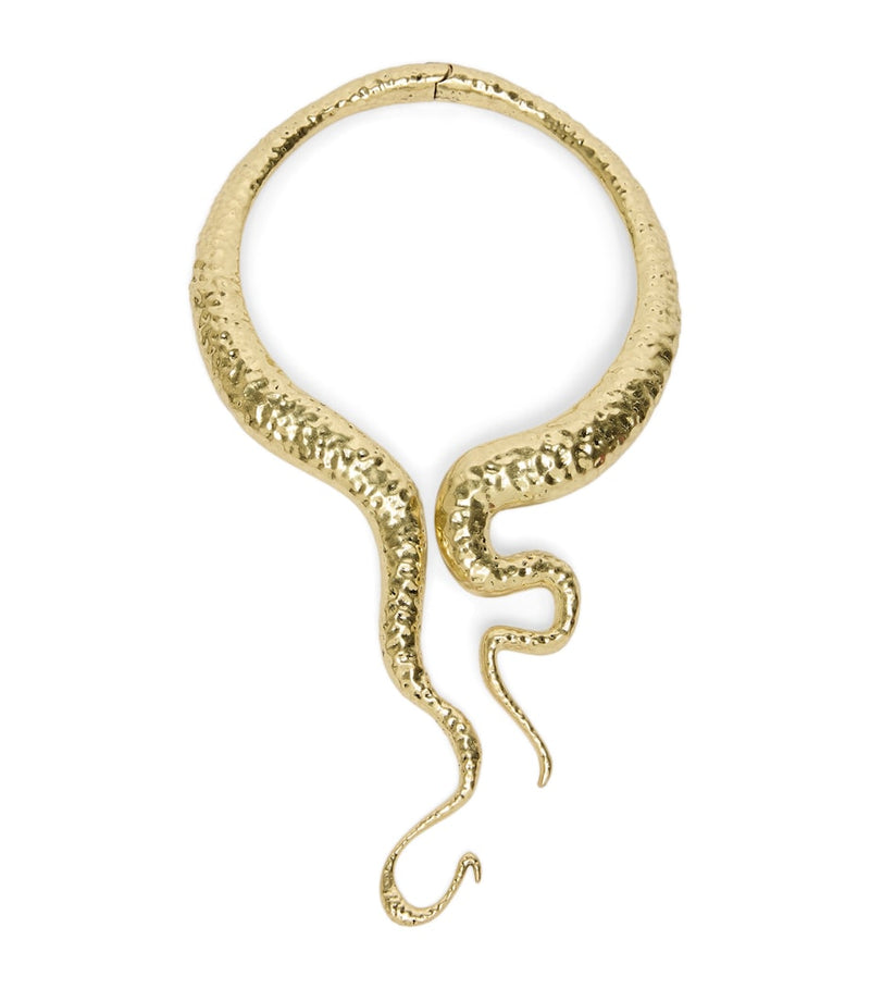 Marina Rinaldi gold-tone sculptural choker - British product