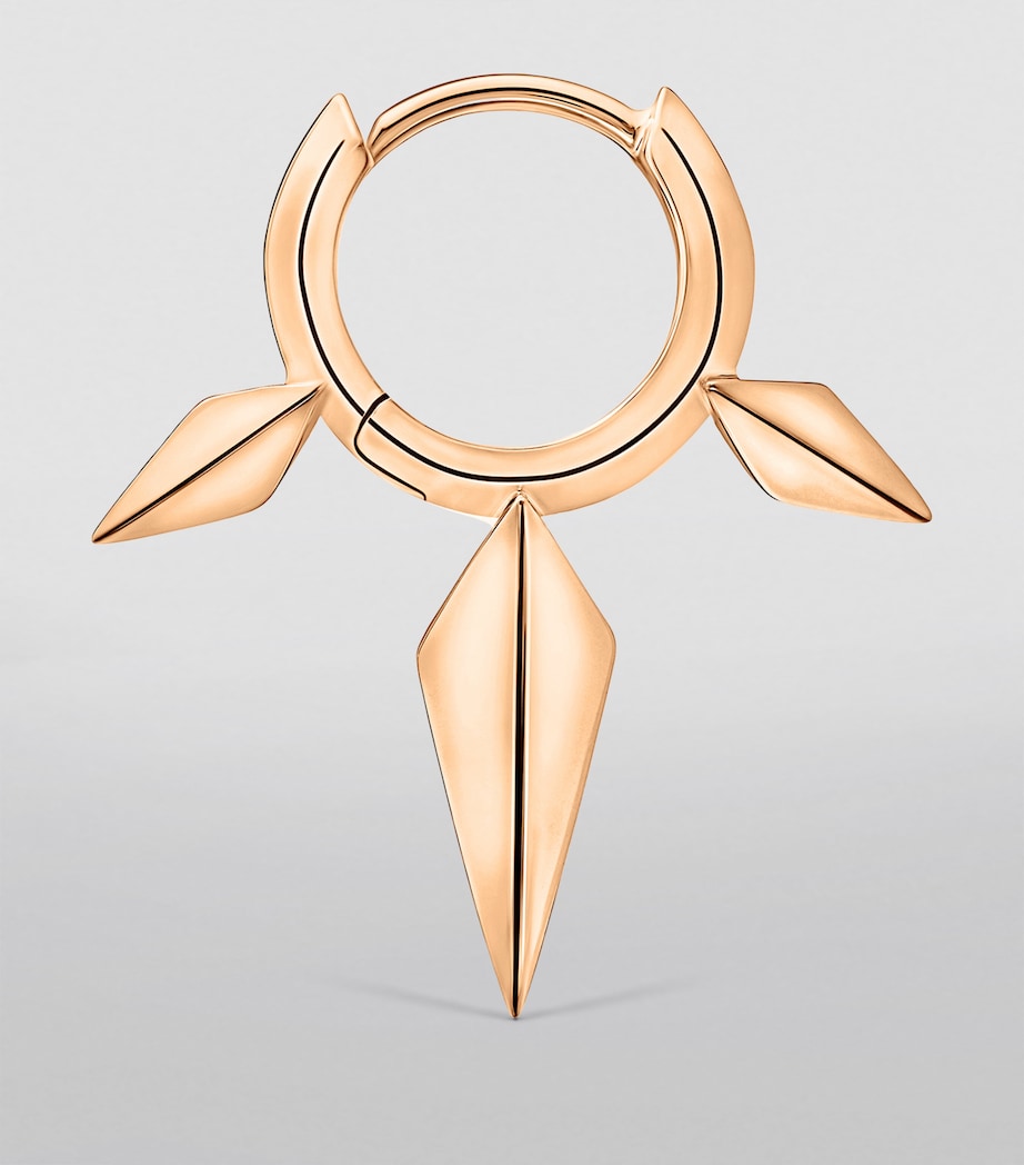 Maria Tash faceted triple spike hoop earring 6.5mm, imported from the UK