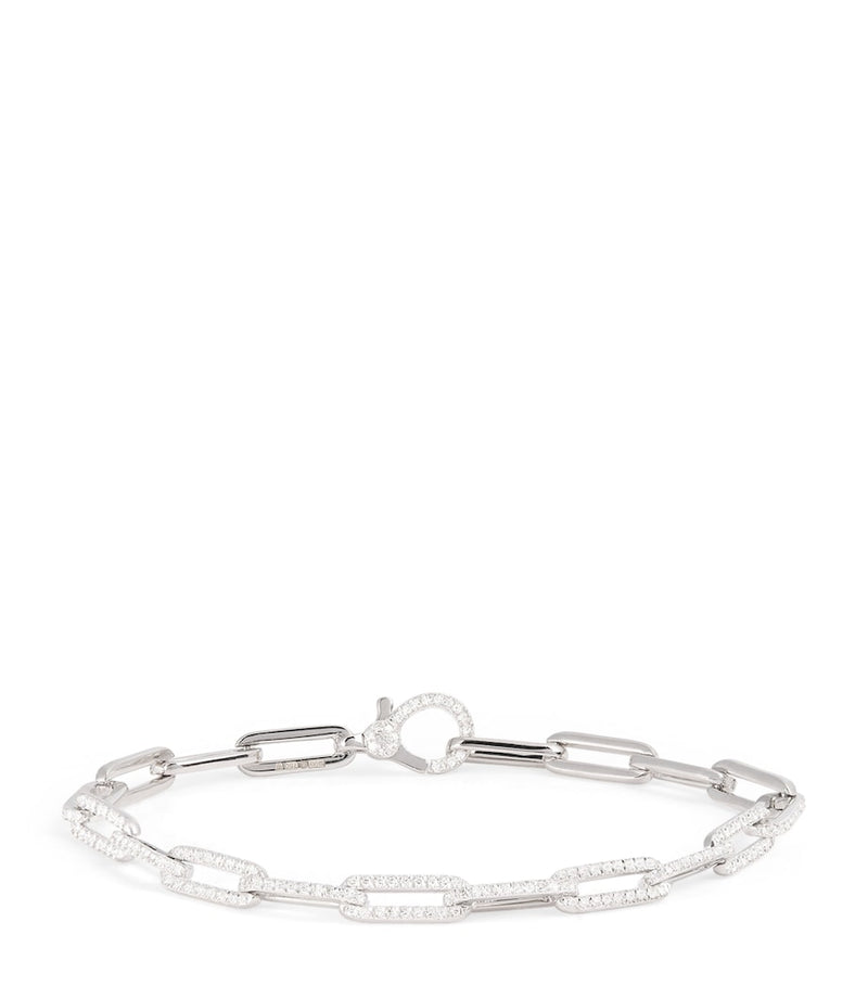 SHAY white gold diamond pavé link bracelet, imported from the UK