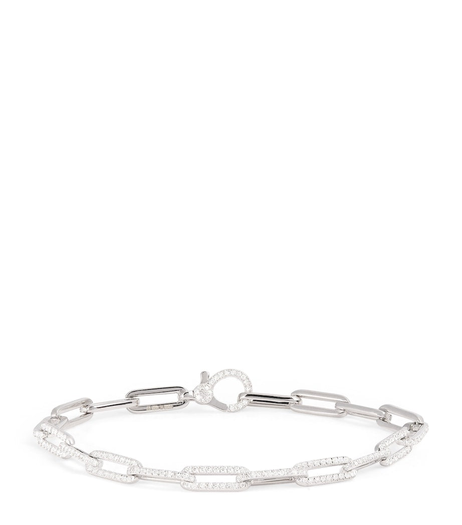 SHAY white gold diamond pavé link bracelet, imported from the UK