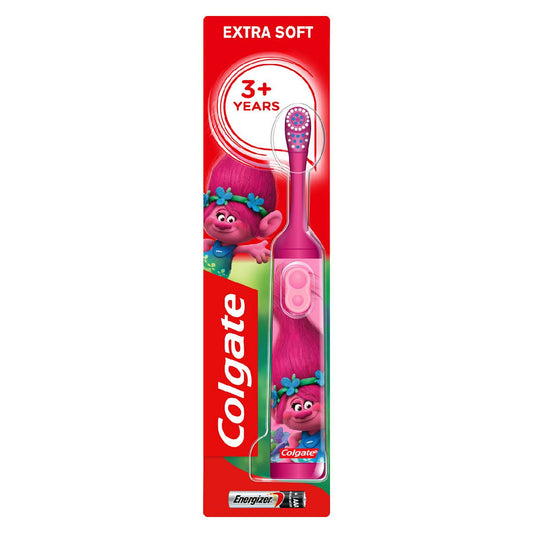 Colgate Kids 3+ Years Trolls Extra Soft Battery Toothbrush GOODS Boots   