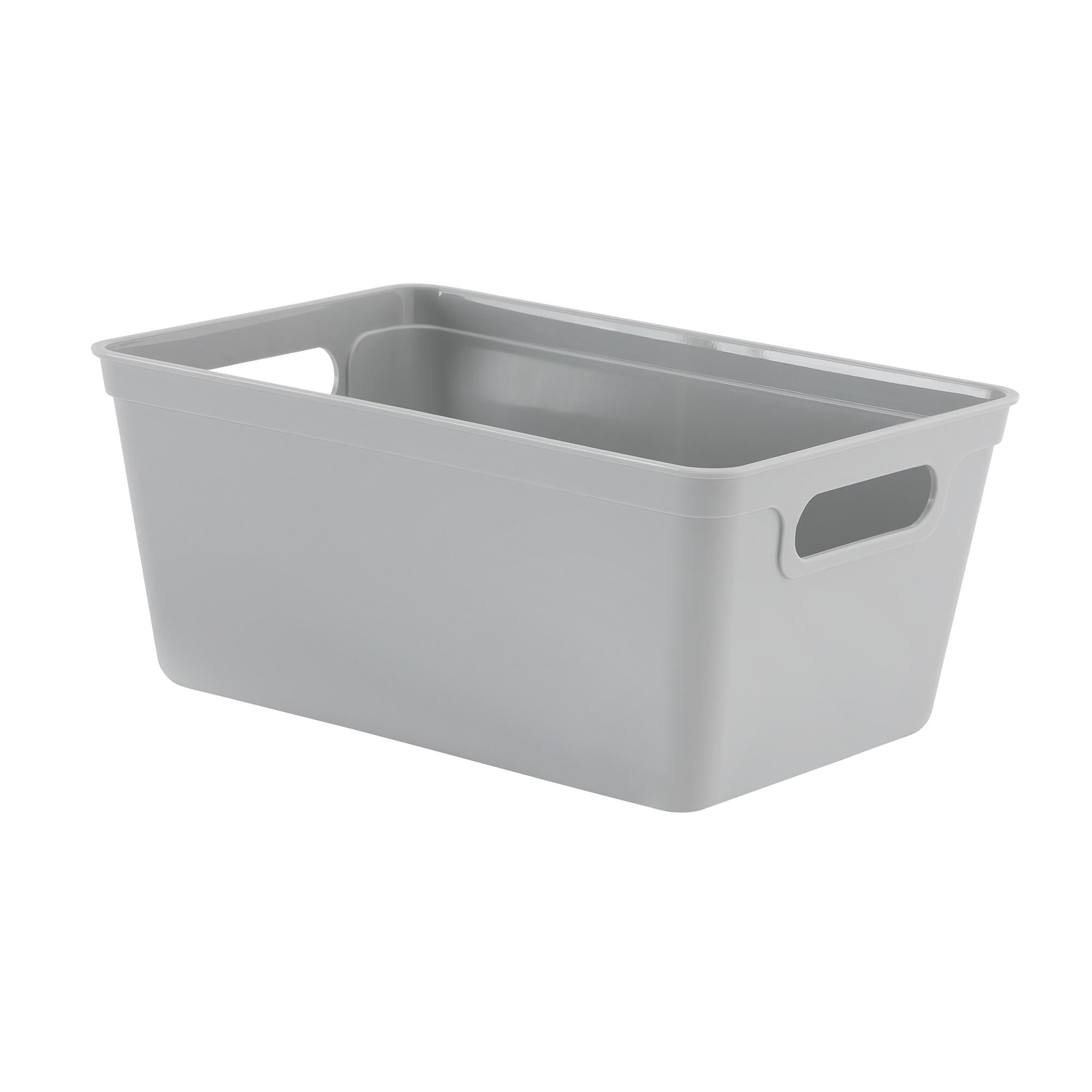 Sainsbury's Home Storage Tray Light Grey 4L GOODS Sainsburys   