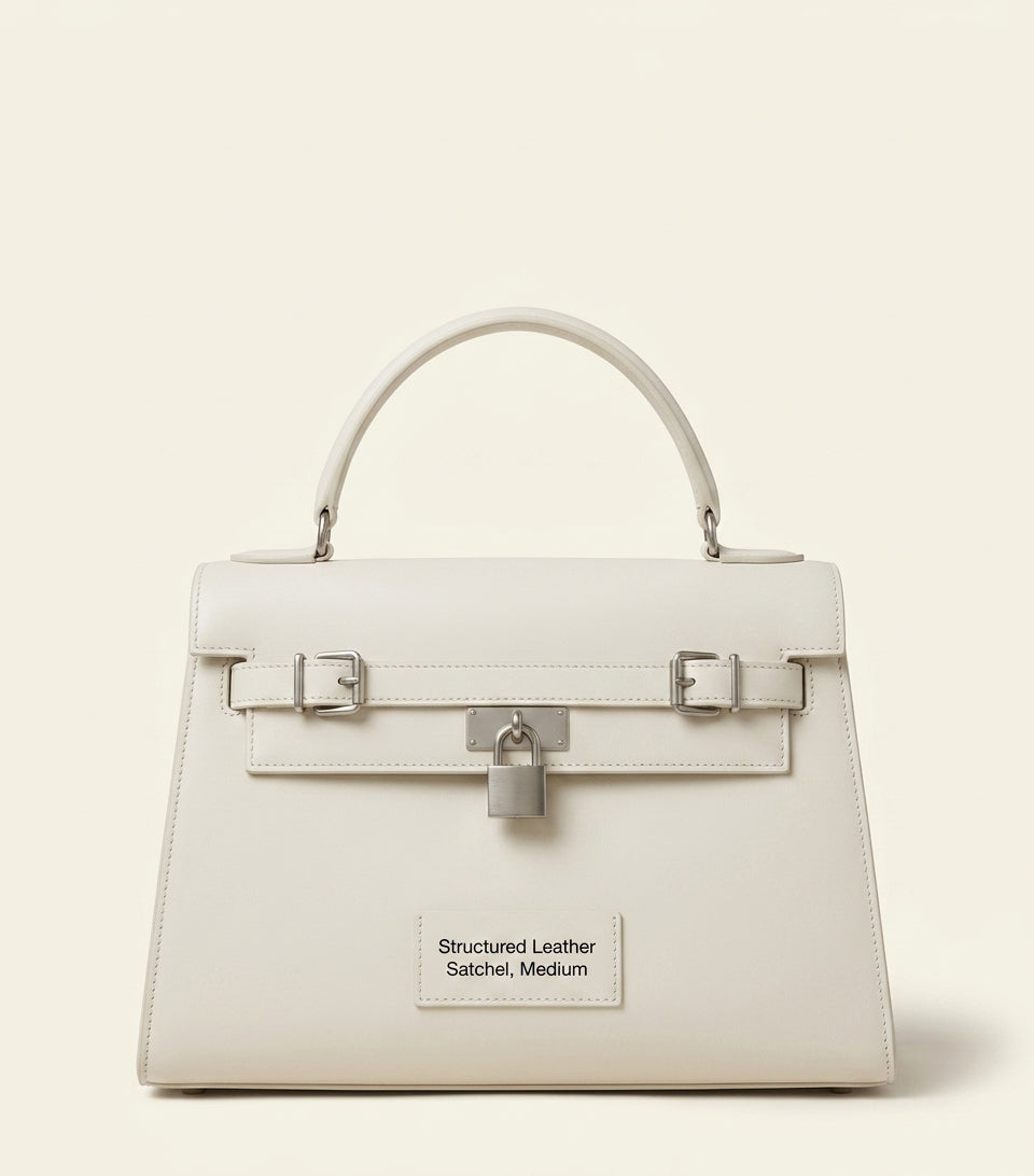 Givenchy medium leather pinch top-handle bag, imported from the UK