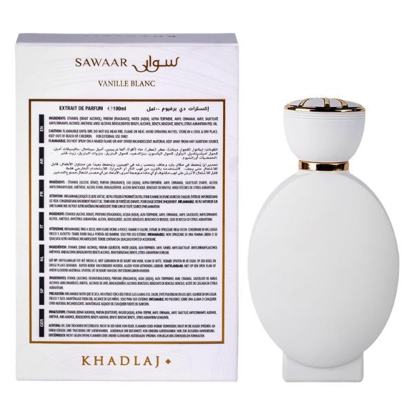 Khadlaj perfume Sawaar Vanille Blanc - British product