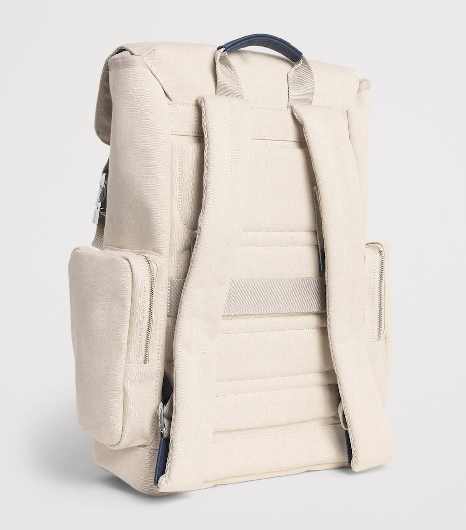 Paul & Shark cotton-blend canvas backpack - British product