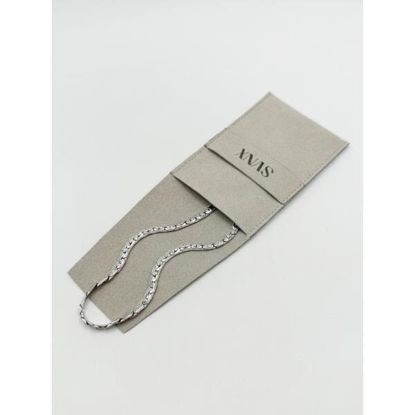 SVNX interlocked chain necklace silver 18 inches, imported from the UK