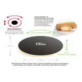 66fit Wooden Balance Board - PVC Surface - 40cm GOODS Superdrug   