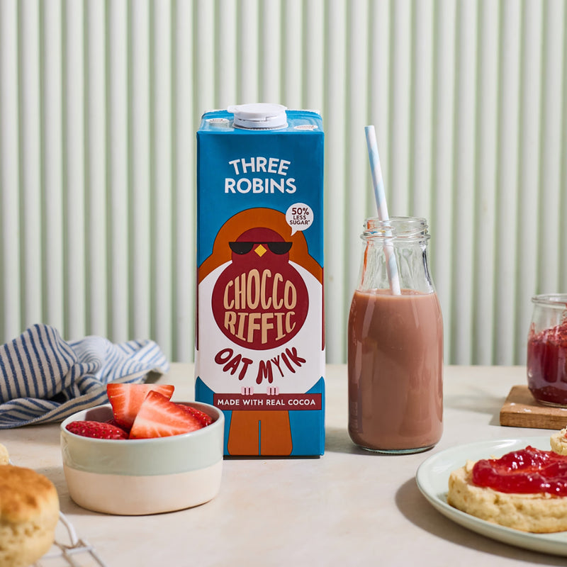 Three Robins Choccoriffic chocolate oat milk 6x1L, UK version