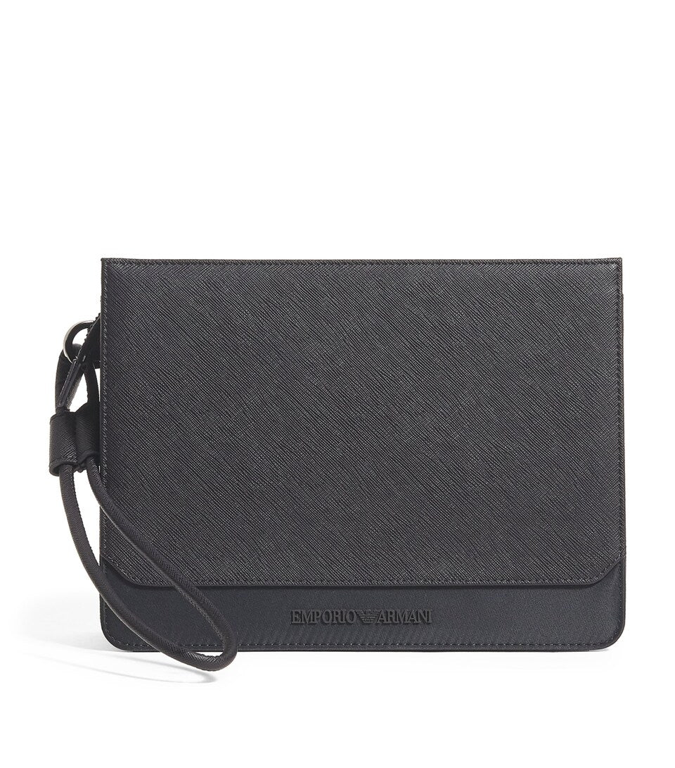 Soft Leather Organizer Pouch with Multiple Pockets, 19cm x 26cm x 3cm