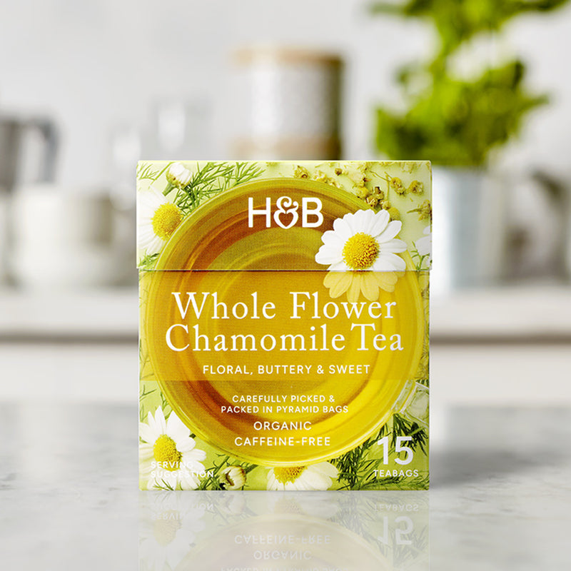 Holland Barrett whole flower chamomile tea 15 bags, imported from the UK