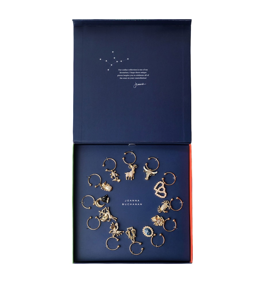 Joanna Buchanan set of 12 Zodiac wine charms, UK version