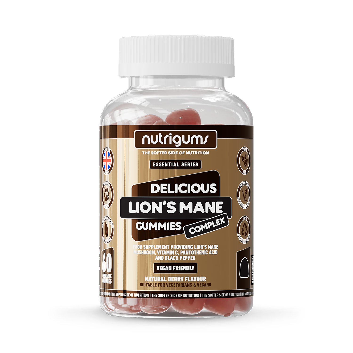 Nutrigums Lion's Mane Complex gummies 60 count, UK version