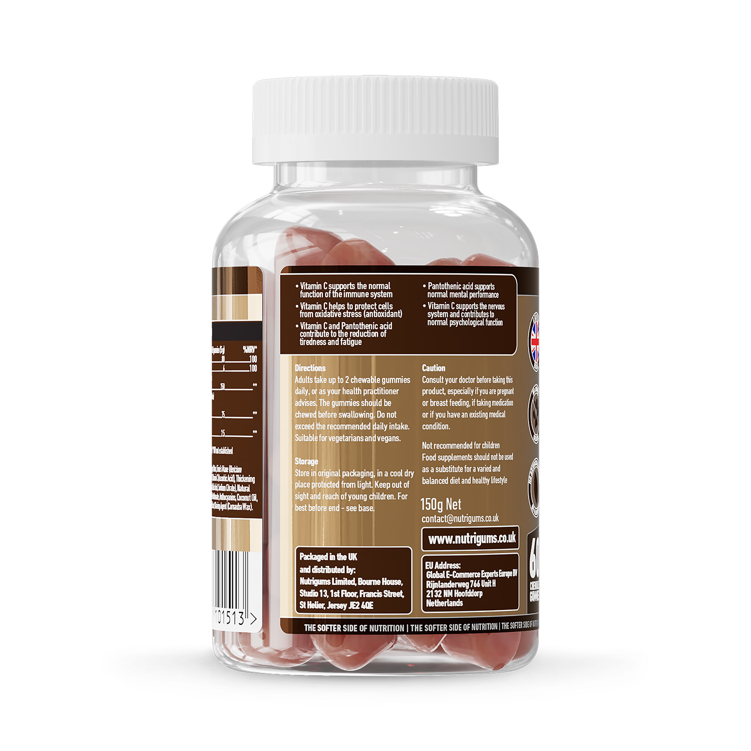 Nutrigums Lion's Mane Complex gummies 60 count, UK version