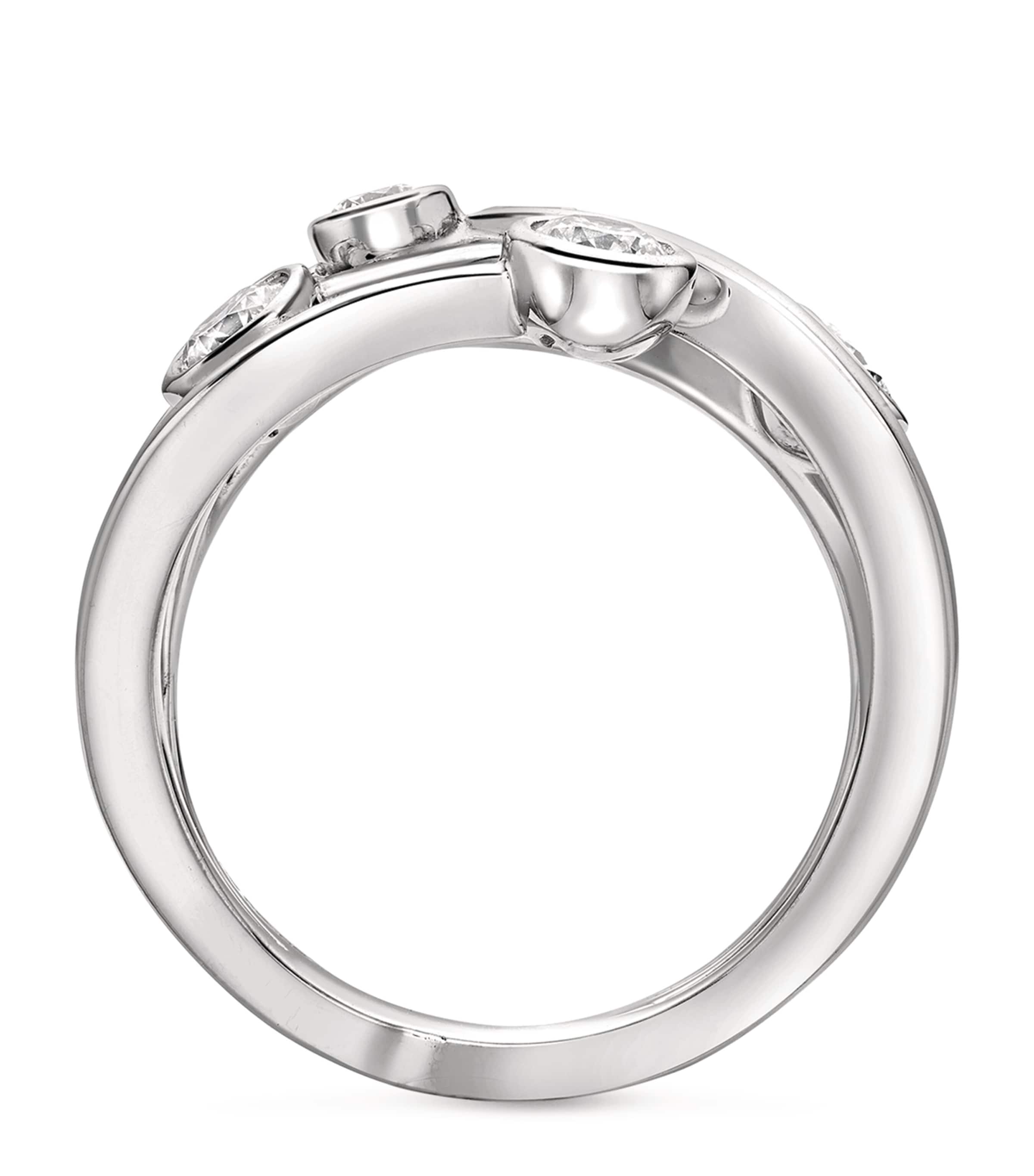 Boodles Raindance platinum diamond ring, imported from the UK