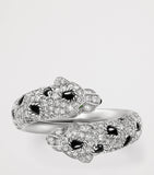 Cartier Panthère white gold diamond emerald onyx ring - British product