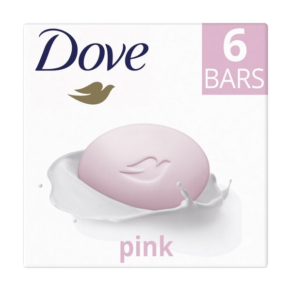 Dove Pink Beauty Bar Soap 1/4 Moisturising Cream 6 X 90G GOODS Superdrug   