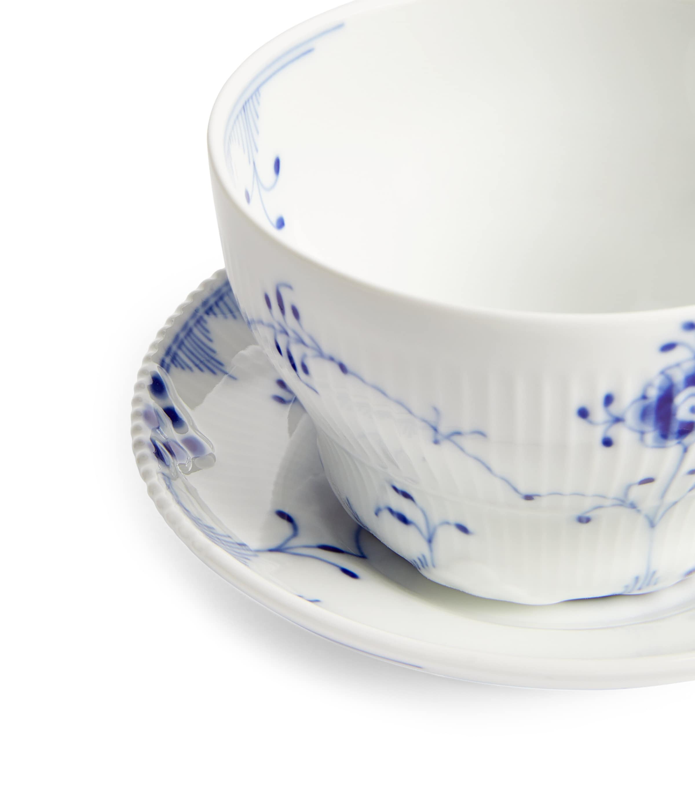 Royal Copenhagen Blue Elements teacup and saucer set, imported from the UK