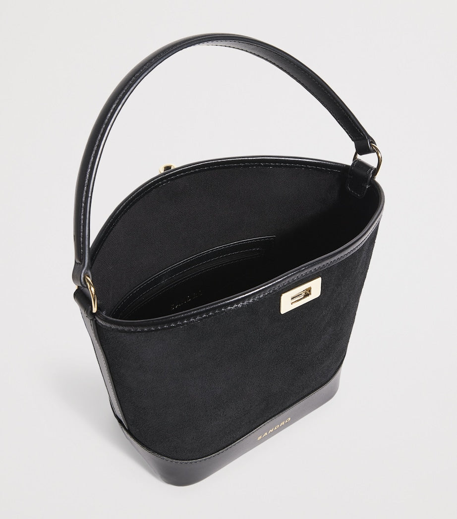 Sandro Paris mini suede bucket bag (British brand)