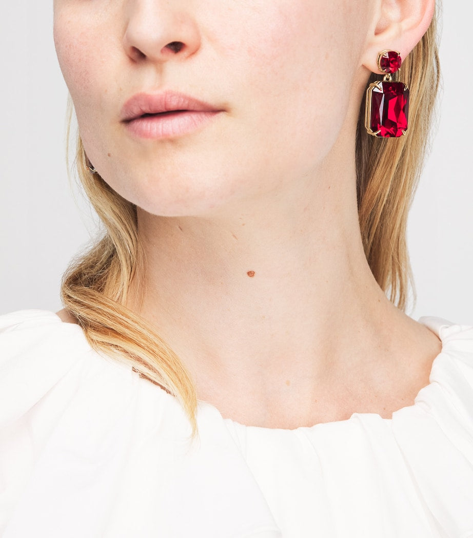 Carolina Herrera Crystal Riviere drop earrings - British product
