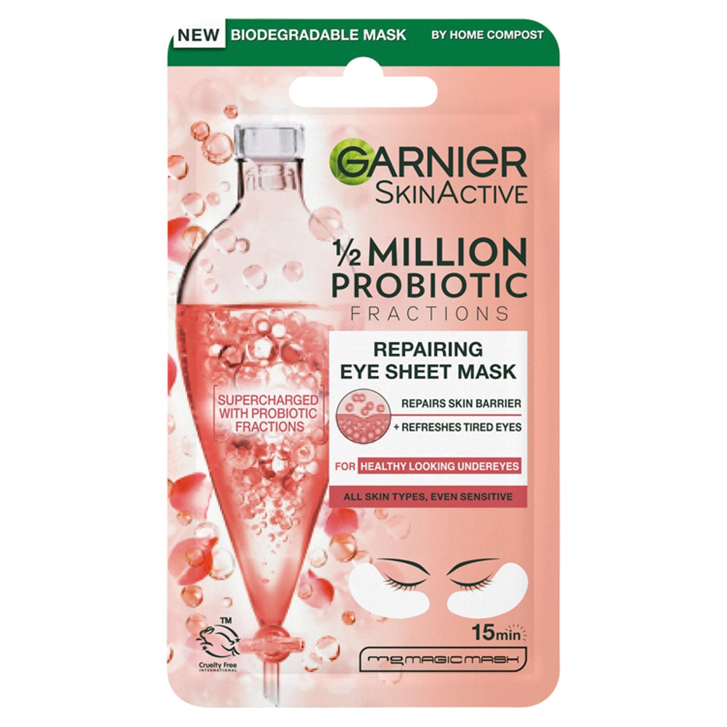 Garnier SkinActive Probiotic Fractions Repairing Eye Sheet Mask GOODS Sainsburys   