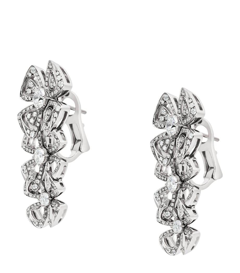 Bvlgari Fiorever pendant earrings with diamonds (British brand)