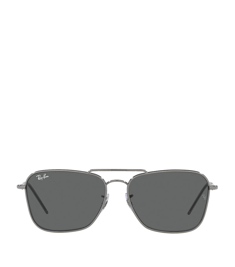 Ray-Ban gunmetal square sunglasses, UK version