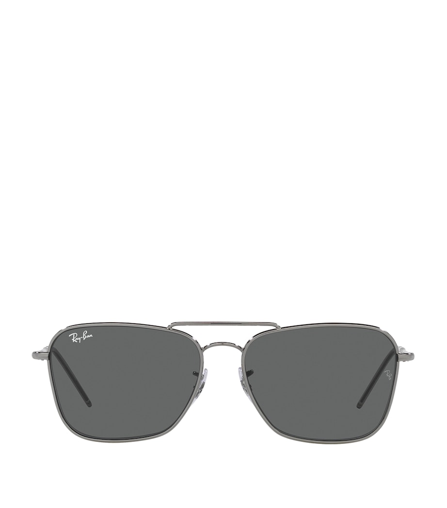 Ray-Ban gunmetal square sunglasses, UK version