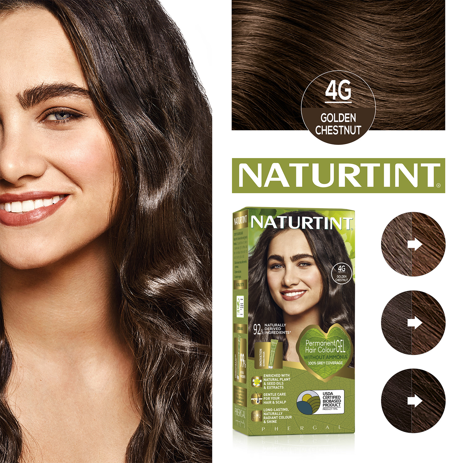 Naturtint 4G Golden Chestnut hair colour, UK version