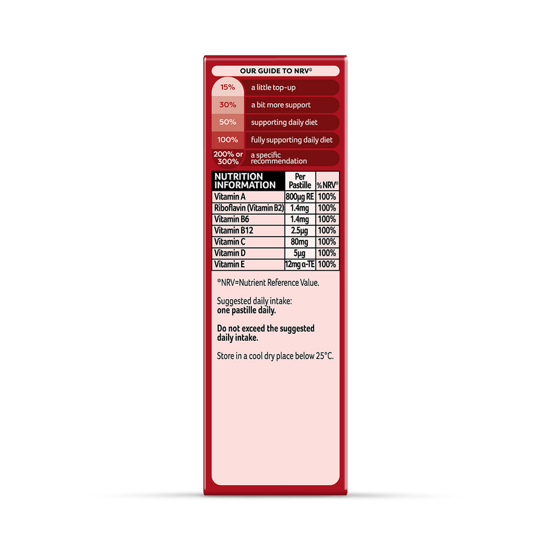 Bassetts adult multivitamins raspberry pomegranate pastilles 30 count (British brand)