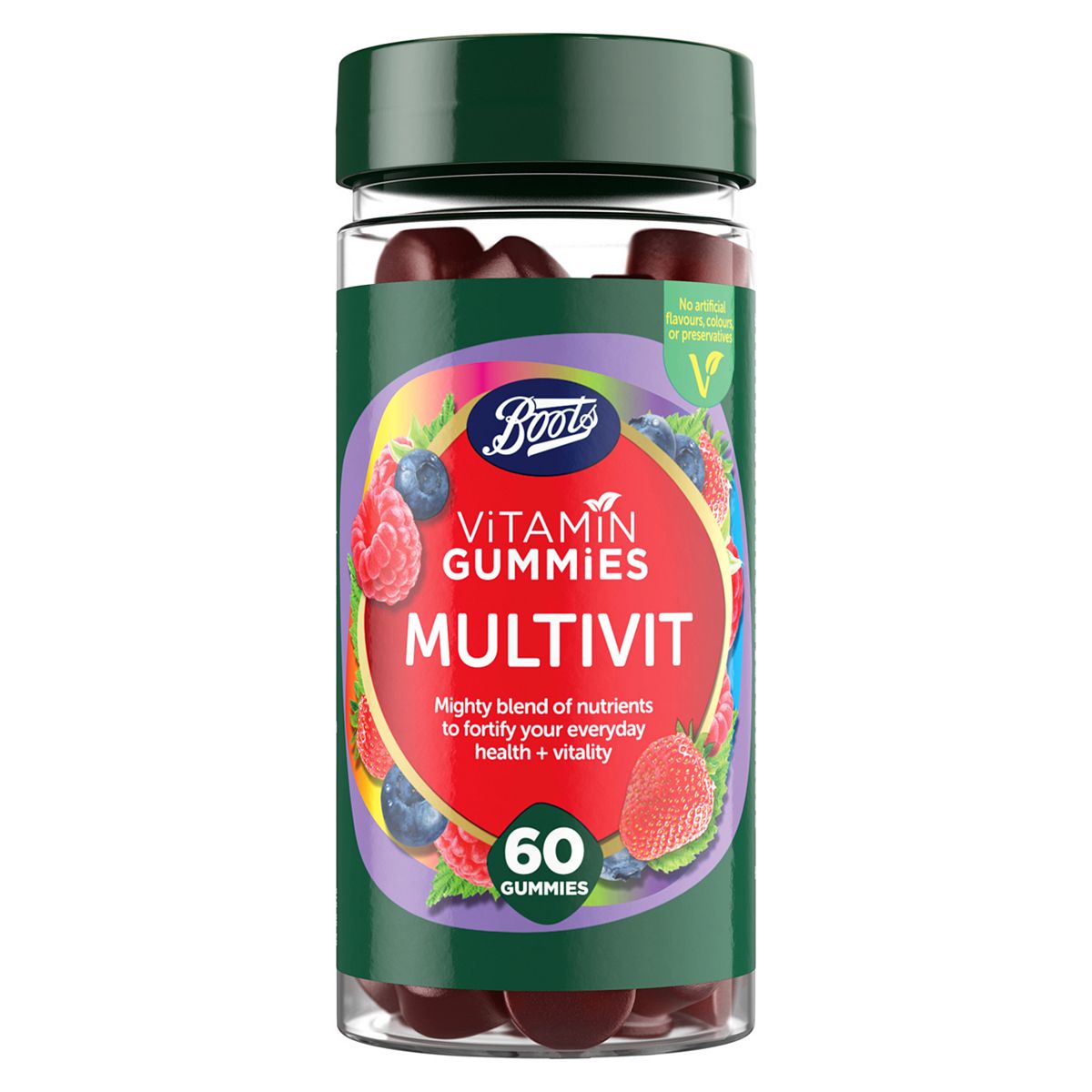 Boots Vitamin Gummies Multivit - 60 Mixed Berry Gummies GOODS Boots   