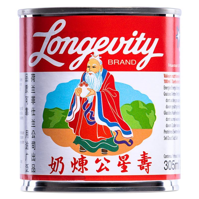 Longevity Brand sweetened condensed milk (British brand)