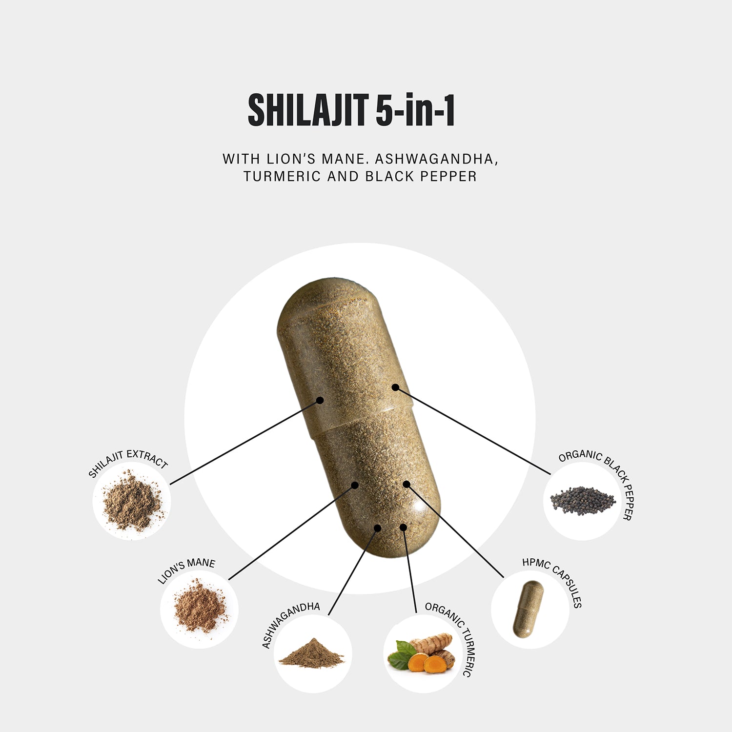 SS Sport Supplies Shilajit Complex 120 capsules, imported from the UK
