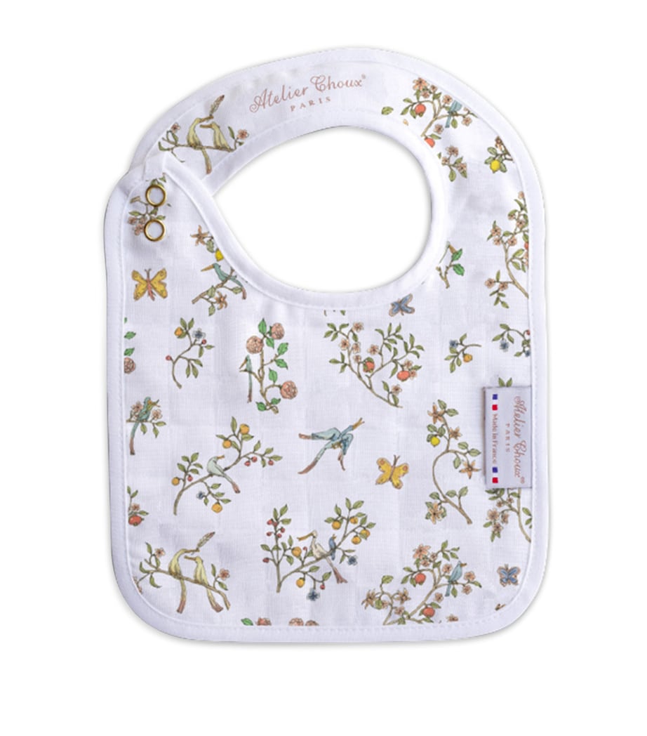 Atelier Choux small cotton bloom bib GOTS certified organic, UK version