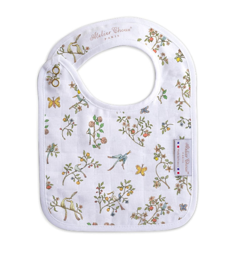 Atelier Choux small cotton bloom bib GOTS certified organic, UK version