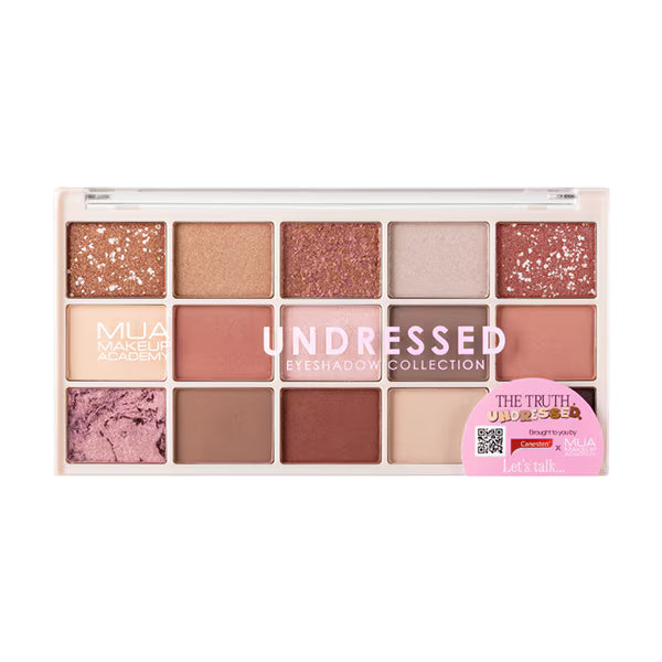 MUA 15 Shade Eyeshadow Palette Undressed, imported from the UK
